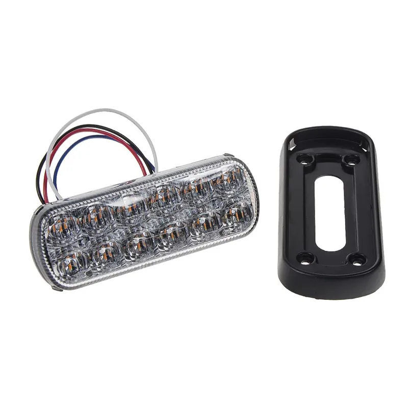 Akce Výstražné LED světlo 12/24V - oranžové 12xLED ECE R10 (136x56x25mm)