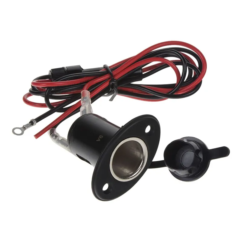 Zásuvka autozapalovače 12V / 24V - vestavná s kabely (max.48V / 10A) Časově Omezené