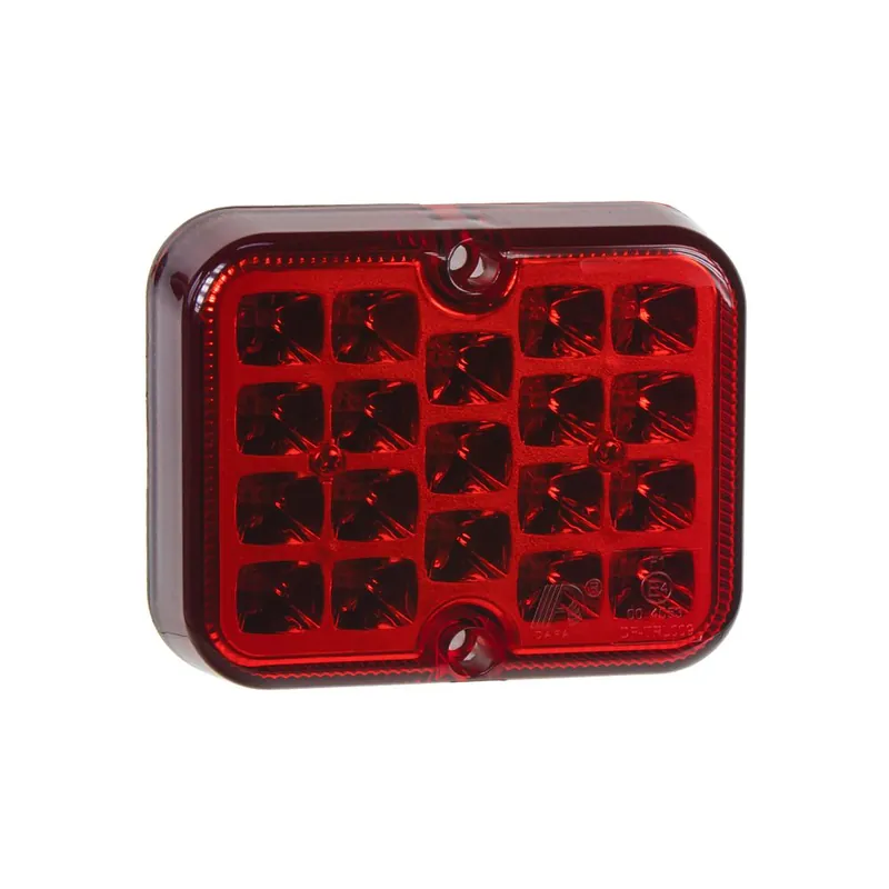 Cenový Hit Zadní mlhové světlo 12V - 19xLED červené / homologace ECE R38 (100x82x27mm)