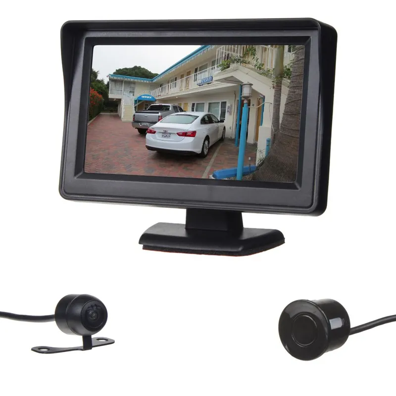 Nakupujte Hned Parkovací asistent 12V - 4 senzorový s kamerou / 4,3" LCD