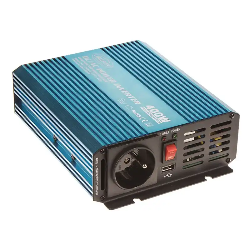 Sinusový měnič napětí 24V DC / 230V AC - 400W s USB Zlevněný