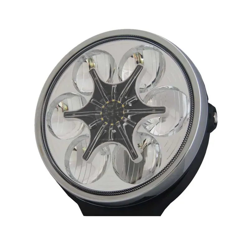 LED přídavné světlo 12V/24V - dálkové 6x10W SMD LED + poziční světlo 12x0,2W LED/ECE R7/R10/R112 (ø 232x90,5mm) Výhodná Nabídka