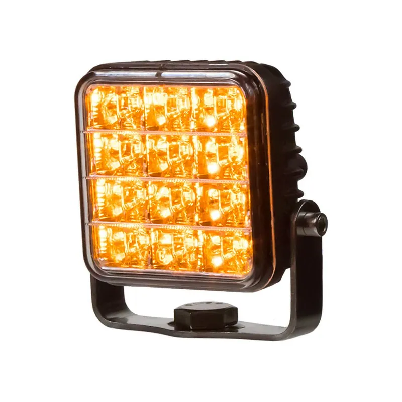 Výstražné LED světlo 12V/24V - oranžové 12x2W SMD LED / ECE R65 (74x74x38mm) Nejlepší Volba
