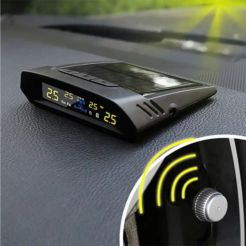 Kontrola tlaku v pneumatikách TPMS - 4x senzor / solární napájení LCD displeje TPMS-X7 Objednat Nyní