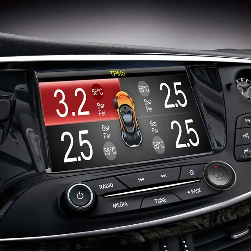 Kontrola tlaku v pneumatikách TPMS - 4x senzor/s výstupem na monitor TPMS-K6 Autentický