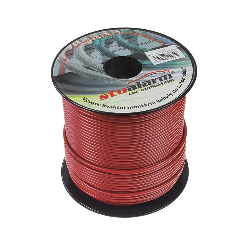Napájecí kabel 1,5mm² - červený (100m) Akční Cena