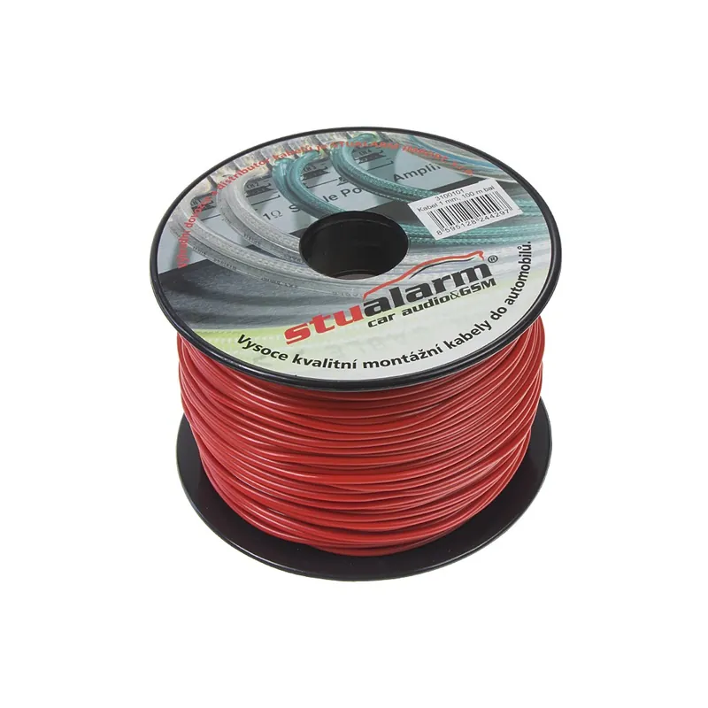 Napájecí kabel 1,0mm² - červený (100m) Jen Po Omezenou Doba