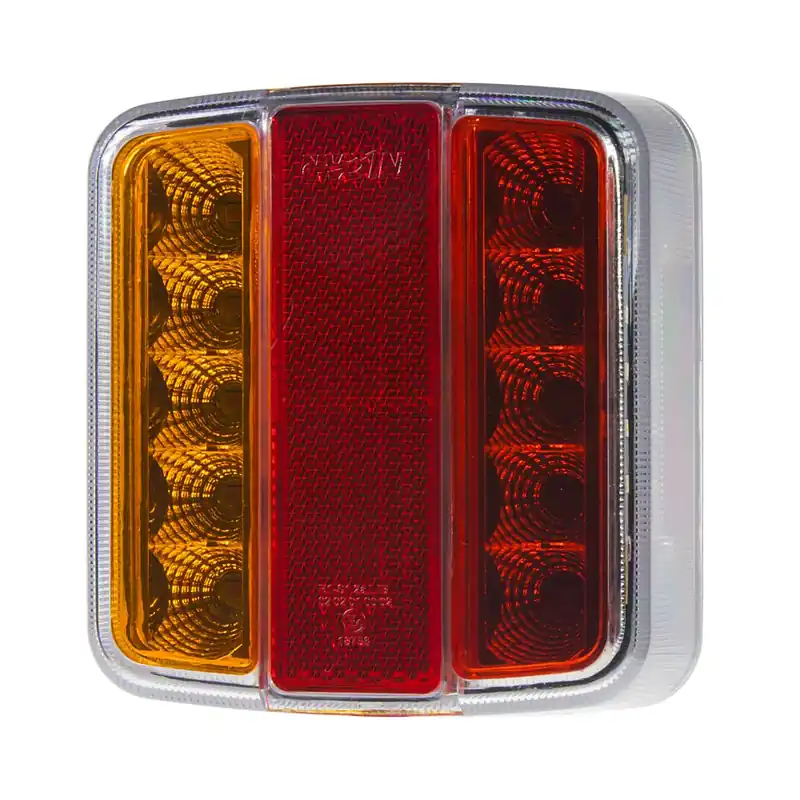 Dokud Zásoby Vydrží Sdružené LED světlo 12V - směrové / poziční / brzdové / osvětlení SPZ / ECE R4 (105x98x35mm)