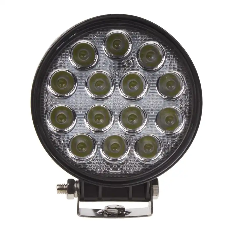 Must-Have LED světlo na pracovní stroje - 14x3W LED / 10-30V kulaté ECER (117x128x70mm)