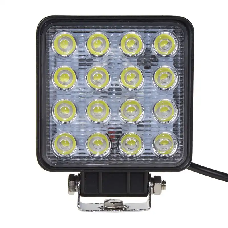 Hit Sezóny LED světlo na pracovní stroje 12V / 24V - couvací 16x3W LED ECE R10/R23 (107x107x60mm)