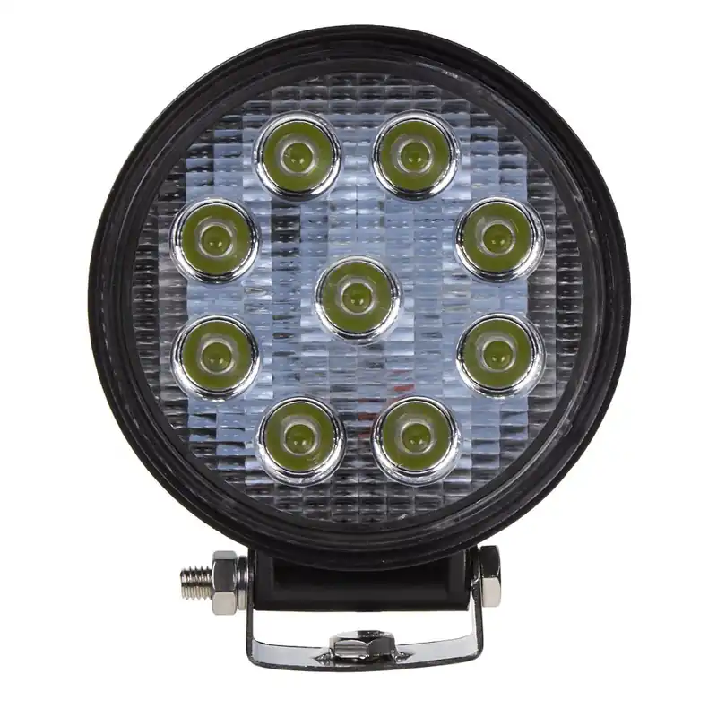Top Prodej LED světlo na pracovní stroje - 9x3W LED / 10-30V kulaté ECER (128x110x35mm)