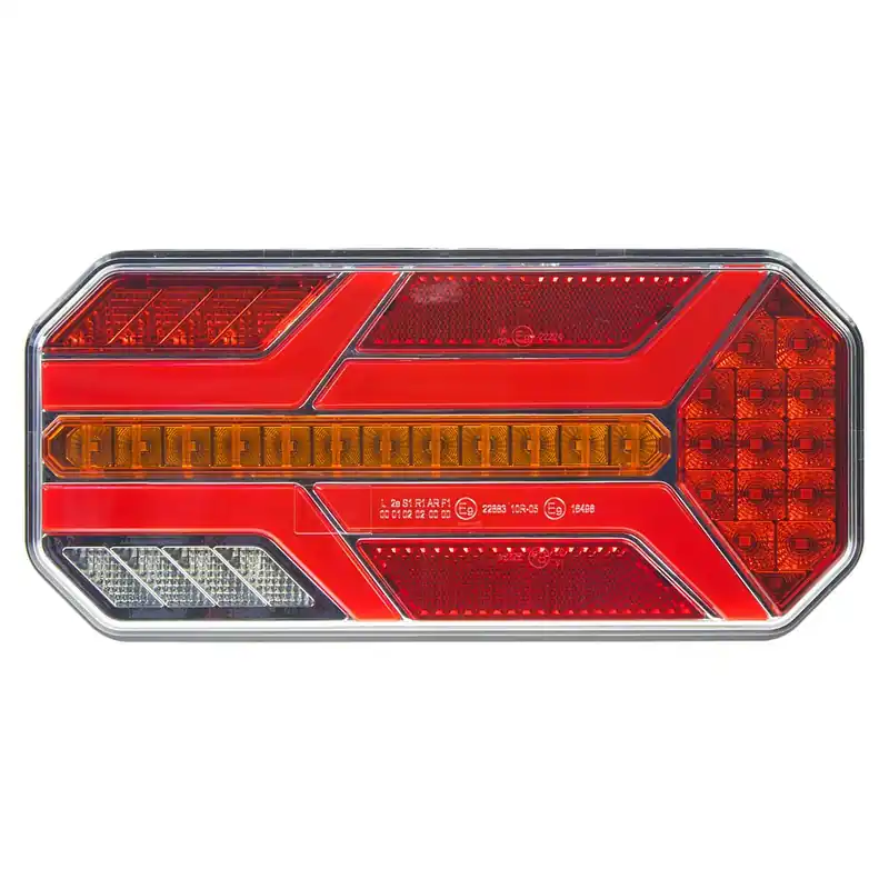 Akční Cena Sdružené LED světlo na přívěsný vozík 12V / 24V - pravé s dynamickými blinkry ECER (110x235x35mm)