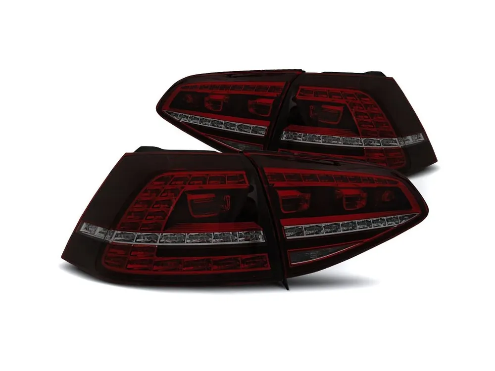 Vysoce Kvalitní Zadní světla VW Golf VII 13-17 HTB - červené/kouřové LED GTI LOOK SEQ