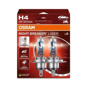 Jen Po Omezenou Doba OSRAM Night Breaker Laser +150% 12V H4 60-55W P43t autožárovky, sada (2 ks)