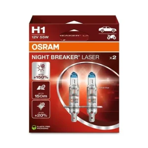 OSRAM Night Breaker Laser +150% 12V H1 55W P14,5s autožárovky, sada (2 ks) Tovární Cena