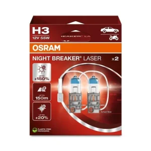 Novinka OSRAM Night Breaker Laser +150% 12V H3 55W Pk22s autožárovky, sada (2 ks)