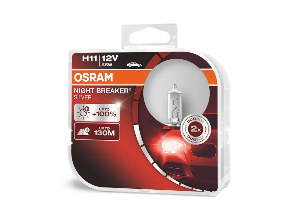 OSRAM Night breaker Silver +100% 12V H11 55W PGJ-2 autožárovky, sada (2 ks) Expresní Doručení