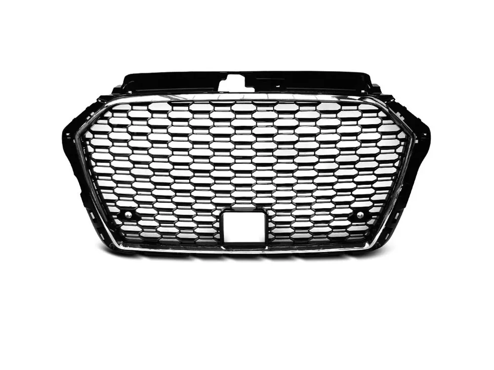 Sezónní Sleva Přední maska Audi A3 (8V) 17 - RS3 STYLE chrom černá