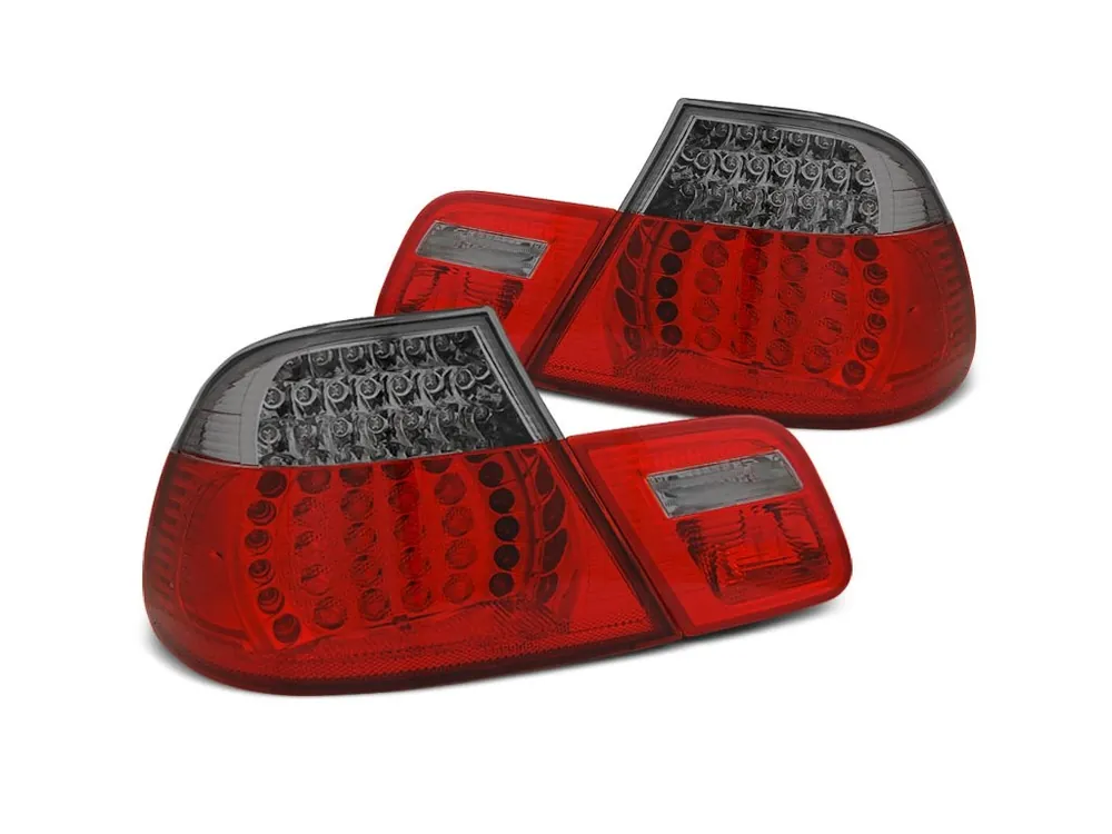 Finální Výprodej Zadní světla BMW E46 98-03 coupe - červené/kouřové LED SEQ