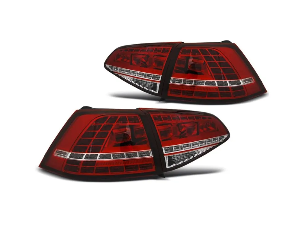 Oblíbený Zadní světla VW Golf VII 13-17 HTB - červené/bílé LED GTI LOOK SEQ 1