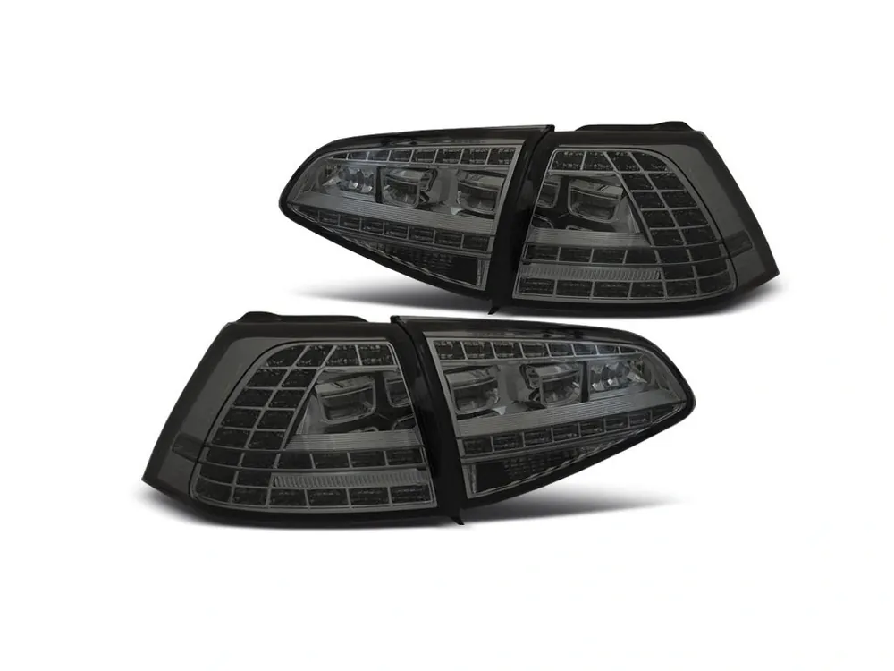 Nejprodávanější Zadní světla VW Golf VII 13-17 HTB - kouřové LED GTI LOOK SEQ