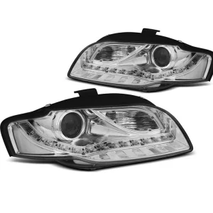 Přední světla Audi A4 B7 11.04-03.08 DAYLIGHT LED chrom Nejprodávanější