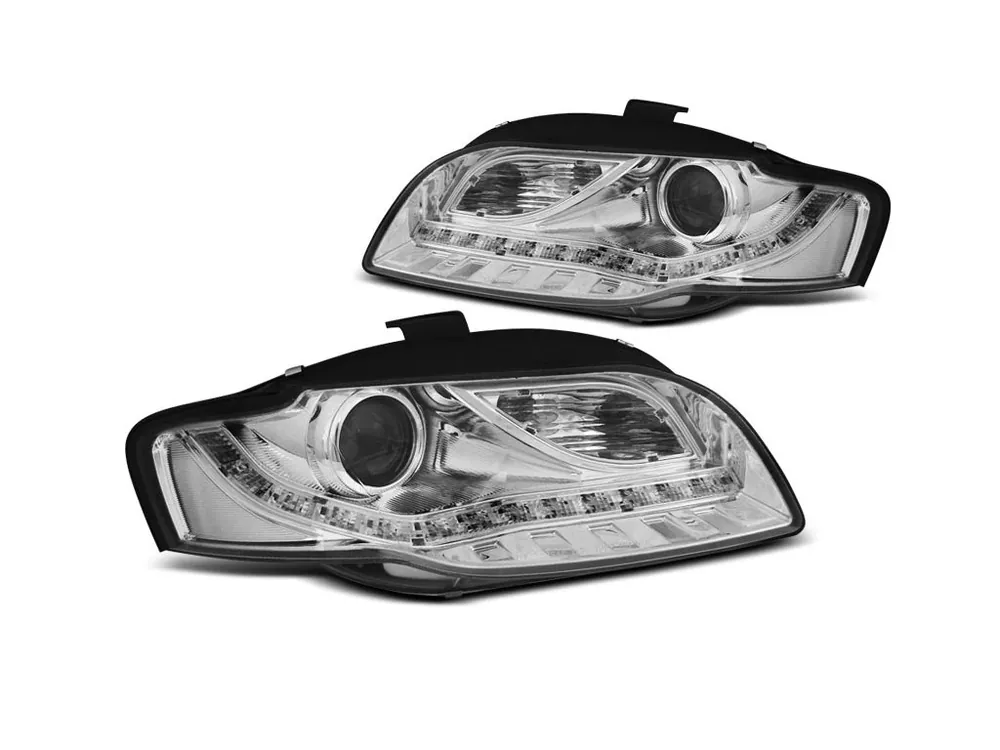 Přední světla Audi A4 B7 11.04-03.08 DAYLIGHT LED chrom Nejprodávanější