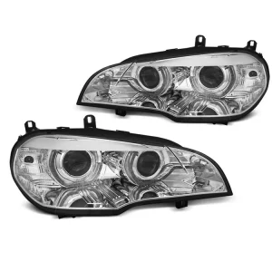 Akční Cena Přední světla BMW X5 E70 07-10 AE DRL LED chrom XENON