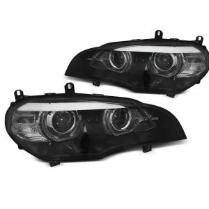 Expresní Doručení Přední světla BMW X5 E70 07-10 AE DRL LED černá XENON