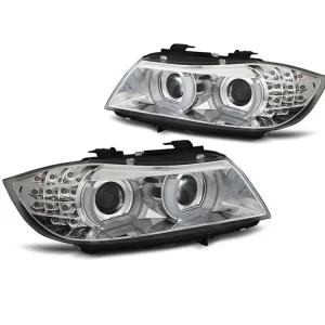 Přední světla BMW E90/E91 09-11 3D DRL LED chrom XENON Rychlé Dodání
