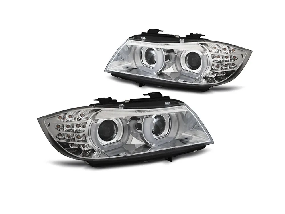 Přední světla BMW E90/E91 09-11 3D DRL LED chrom XENON Rychlé Dodání