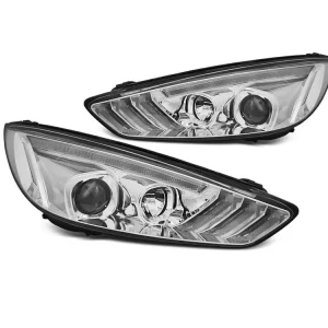 Přední světla Ford Focus MK3 14-18 DRL LED SEQ INDICAOR chrom Jen Po Omezenou Doba
