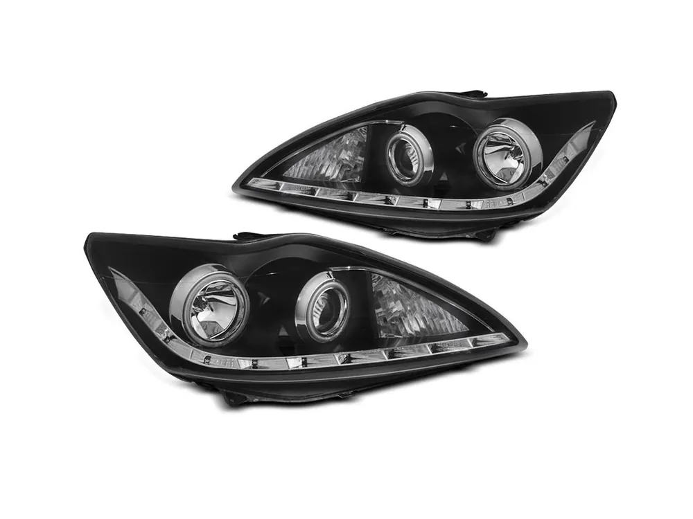 Přední světla Ford Focus II 08-10 ANGEL EYES CCFL černá Cenový Hit