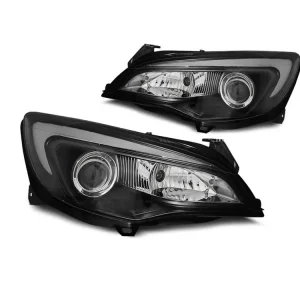 Přední světla Opel Astra J 10-15 TUBE LIGHT černá Nejlepší Volba