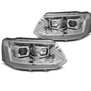 Nakupujte Hned Přední světla VW T5 10-15 LED TUBE LIGHT T6 LOOK chrom