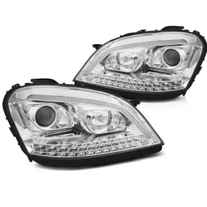 Přední světla Mercedes Benz ML W164 05-07 - chrom LED SEQ Hit Sezóny
