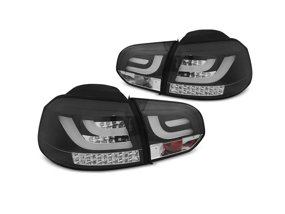 Zadní světla VW Golf VI 08- - černé LED BAR Nová Kolekce