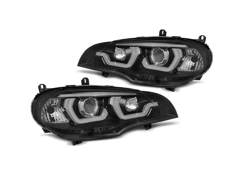 Akční Cena Přední světla BMW X5 E70 07-13 TUBE LIGHT DRL černá