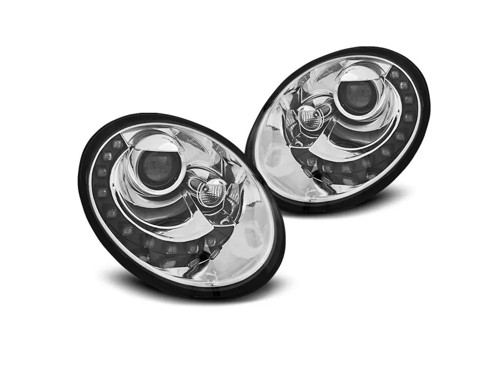 Přední světla VW Beetle 06-12 LED chrom Nízká Cena