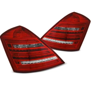 Zadní světla Mercedes Benz W221 S-Klasse 05-09 - bílé/červené LED SEQ vzhled W222 Tovární Cena