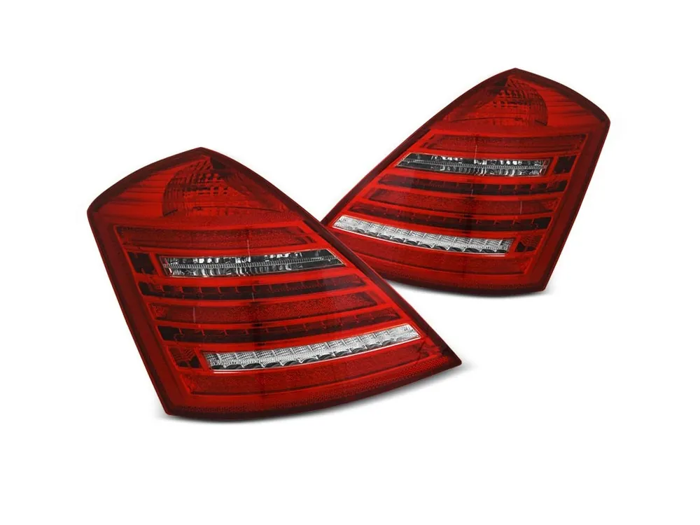Zadní světla Mercedes Benz W221 S-Klasse 05-09 - bílé/červené LED SEQ vzhled W222 Tovární Cena