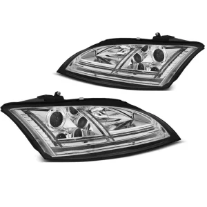 Přímo Od Výrobce Přední světla Audi TT 06-10 8J chrom LED SEQ XENON