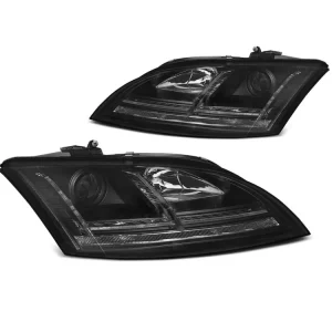 Výprodej Přední světla Audi TT 06-10 8J černá LED SEQ XENON AFS