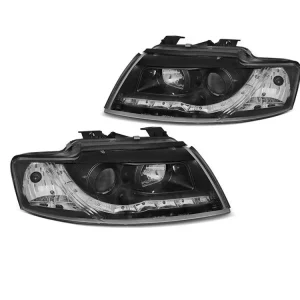 Expresní Doručení Přední světla Audi A4 B6 CABRIO 02-06 černá LED