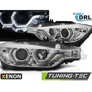 Rychlé Dodání Přední světla BMW F30/F31 11-15 chrom ANGEL EYES LED TRU DRL XENON