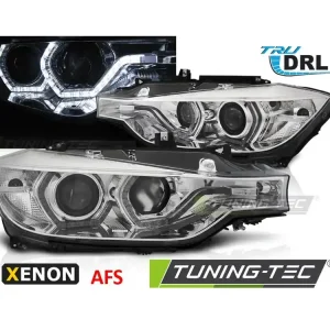 Must-Have Přední světla BMW F30/F31 11-15 chrom ANGEL EYES LED TRU DRL XENON AFS
