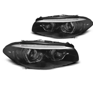 Přední světla BMW F10,F11 10-13 černá XENON LED DRL SEQ Novinka