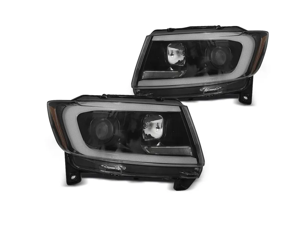Výhodná Nabídka Přední světla Jeep Grand Cherokee 11-13 - černá TUBE LIGHT SEQ