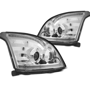 Must-Have Přední světla Toyota Land Cruiser 120 03-09 TUBE LIGHT SEQ LED - chrom