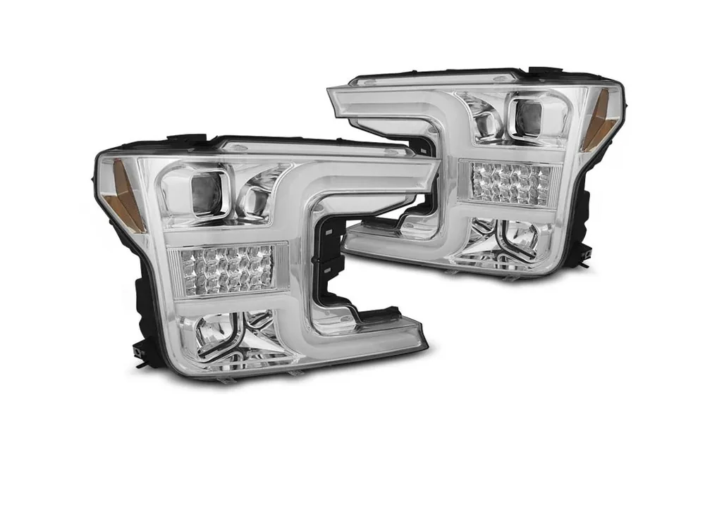 Kup Teď Přední světla Ford F150 MK13 17-20 chrom TUBE LIGHT